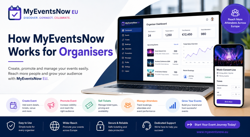 How MyEventsNow Works For Organisers